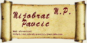 Mijobrat Pavčić vizit kartica